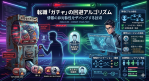 転職ガチャを回避する情報の非対称性デバッグのアルゴリズム図